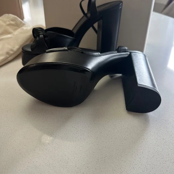 Saint Laurent  Bianca Platform Sandals BLACK size 39 - Picture 5 of 5